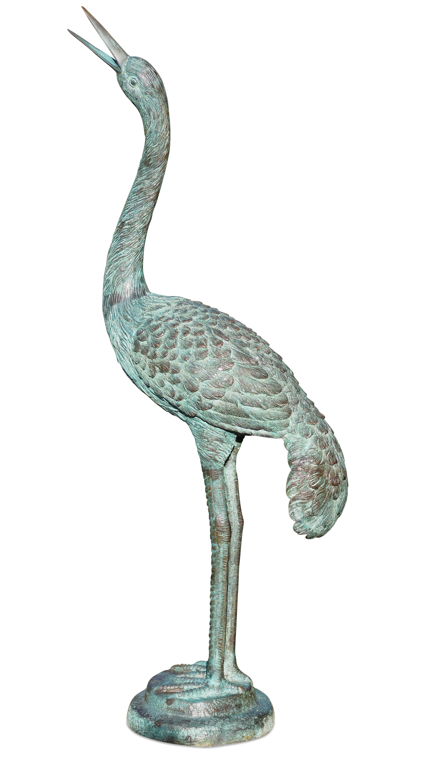 Bronzefigur Vogel REIHER1, Bronzefigur, Bronzetier